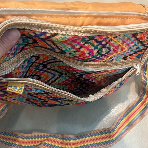 Boho M.M.M Artesanias quilted rainbow crossbody bag - Picture 3 of 4
